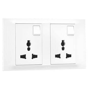 Allzy - 6A Multistandard Switched Socket,2 Gang